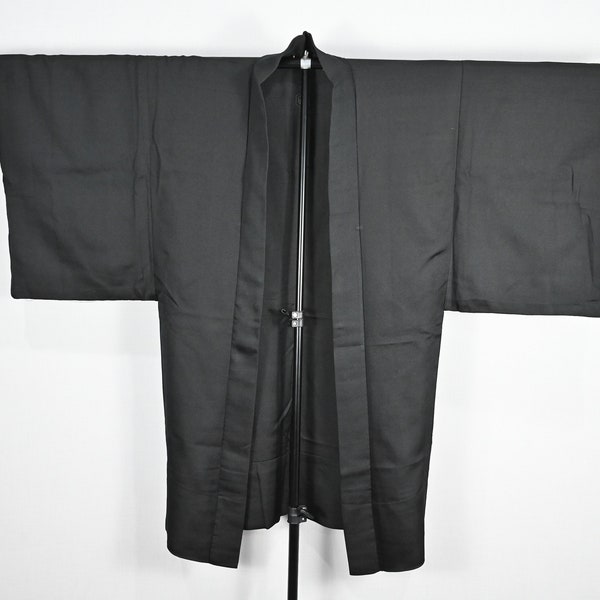 Vintage Japanese Black Haori Kimono Jacket