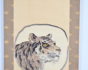 アンティークな日本の壁掛け装飾、ウォールアート、日本の水墨画