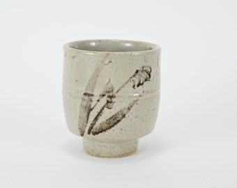 Vintage Japanese Pottery Mashiko Ware Yunomi Chawan Tea Cup