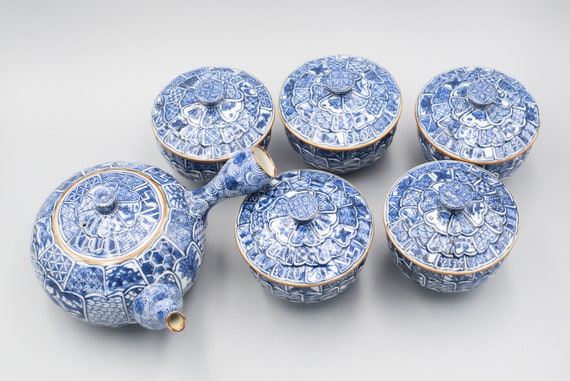 清水焼 京焼 茶器セット：磁器製急須と茶碗 - Etsy 日本