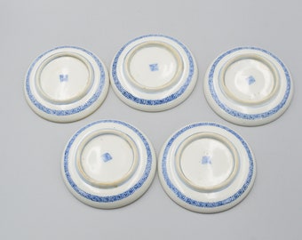 アンティークな日本の青白磁の染付皿 5 枚セット - Etsy 日本