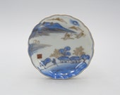 Antique Japanese Porcelain Arita Landscape Small Dish