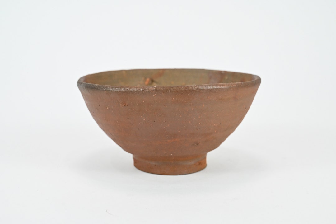 Vintage Japanese Pottery Bizen Ware Chawan Ceremony Tea Bowl Etsy