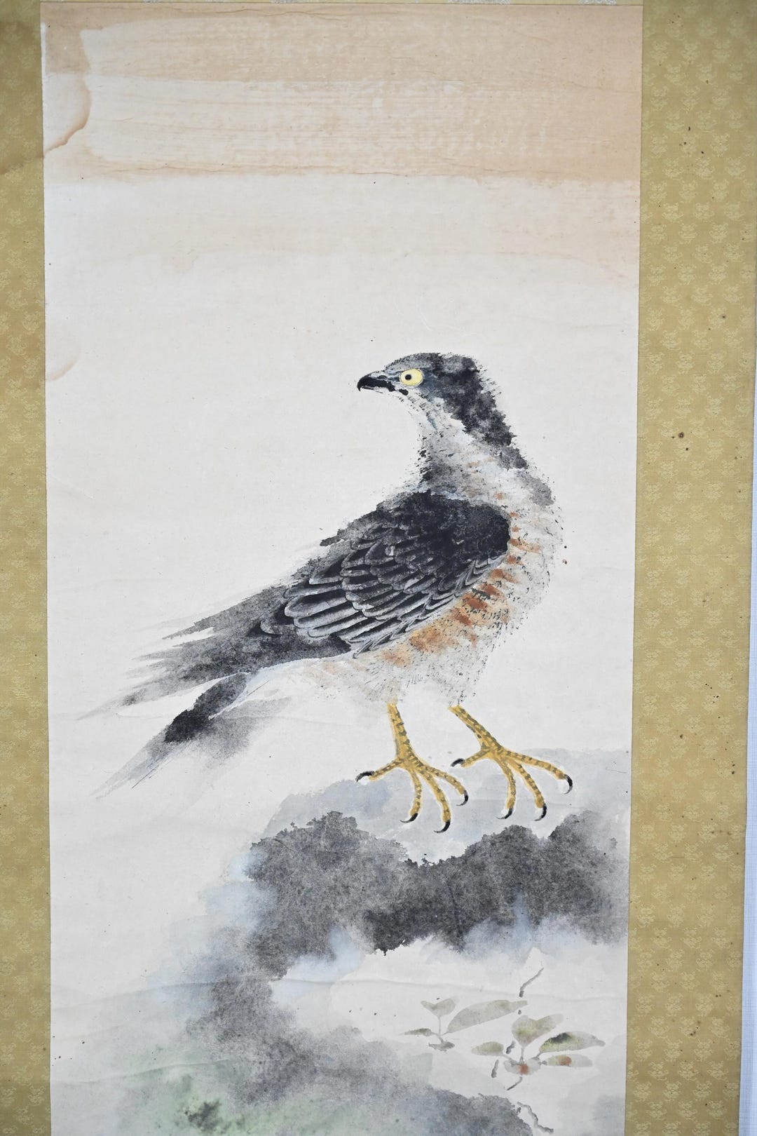 アンティークな日本の掛け軸 鳥の絵 紙に描かれた掛軸 - Etsy 日本