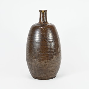 Antique Japanese Pottery Tokkuri Sake Bottle Wine Bottle With Kintsugi Repaired