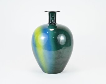 ヴィンテージ 日本製磁器 九谷焼 釉薬付き 取っ手付き花瓶 - Etsy 日本