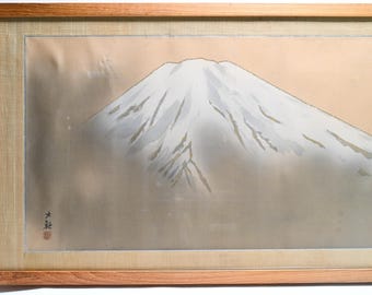 横山大観（1868年 - 1958年） 絹本富士山 日本画 額装 - Etsy 日本