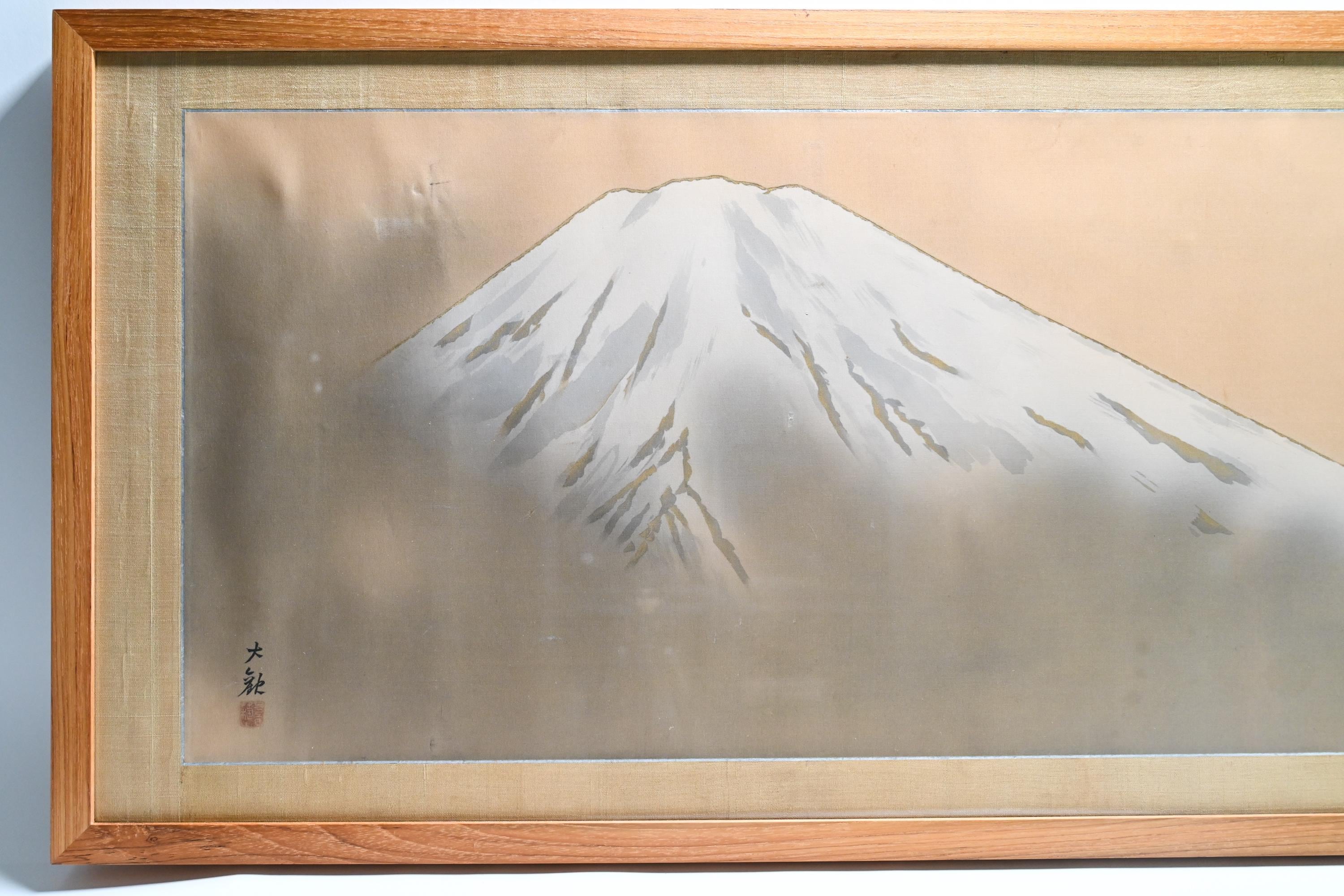 横山大観（1868年 - 1958年） 絹本富士山 日本画 額装 - Etsy 日本