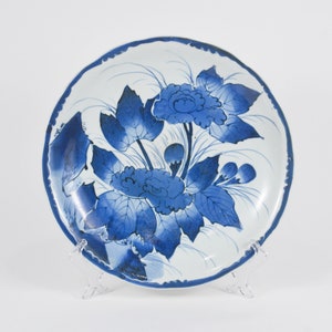 Antique Large Japanese Blue And White Porcelain Arita Charger Plate