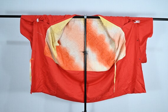 Vintage Japanese Red Haori Kimono Jacket - image 5