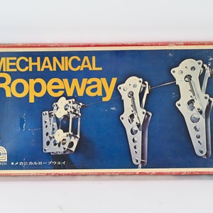 Rare Japanese Gakken Mechanical Ropeway Construction Kit 1974 Unopened