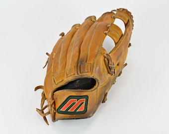 Vintage Mizuno Big M Baseball Leather Glove BUW League