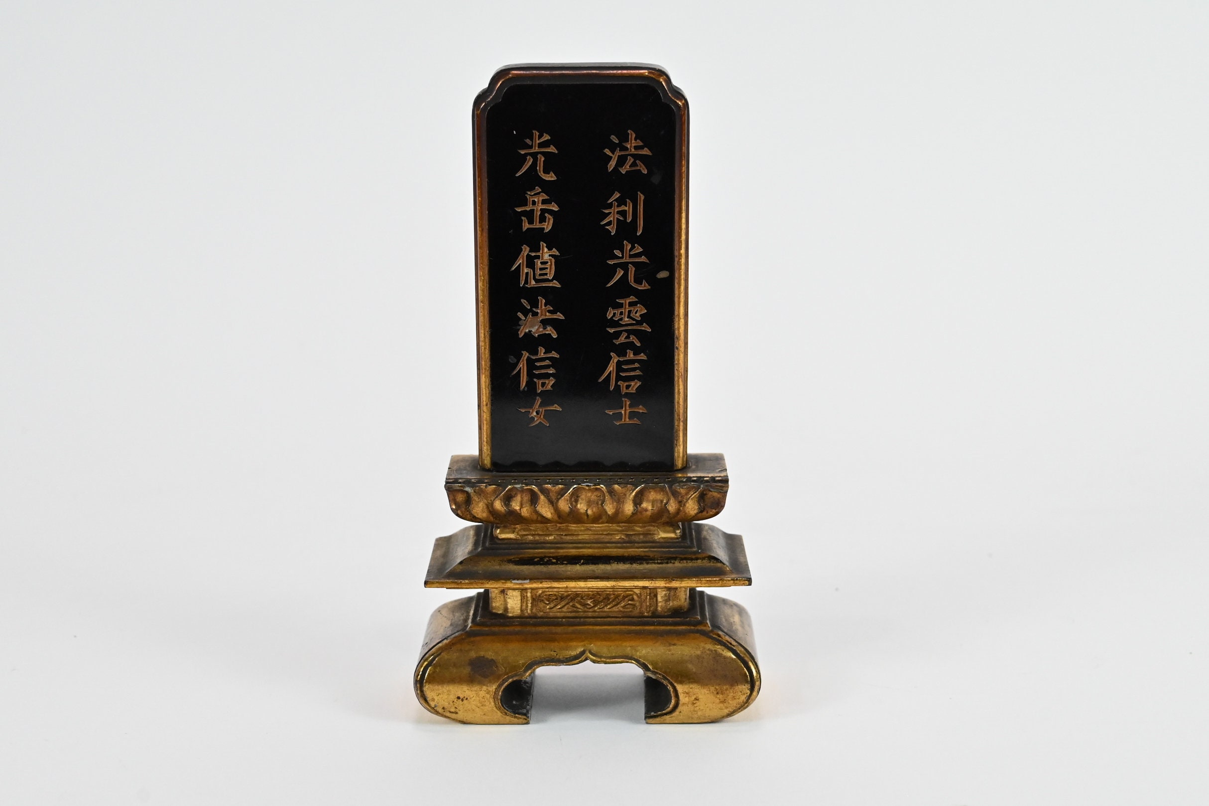 【お試し価格!】 Japanese Antique Wood Spiritual Buddhist Ihai Lacquer 木工、竹工芸