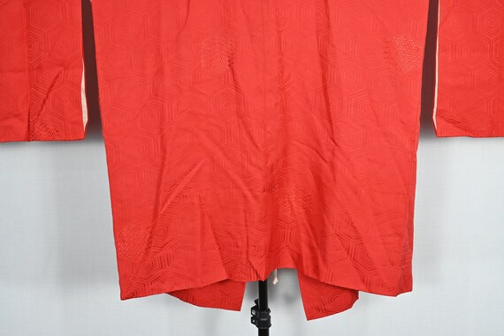 Vintage Japanese Red Haori Kimono Jacket - image 10