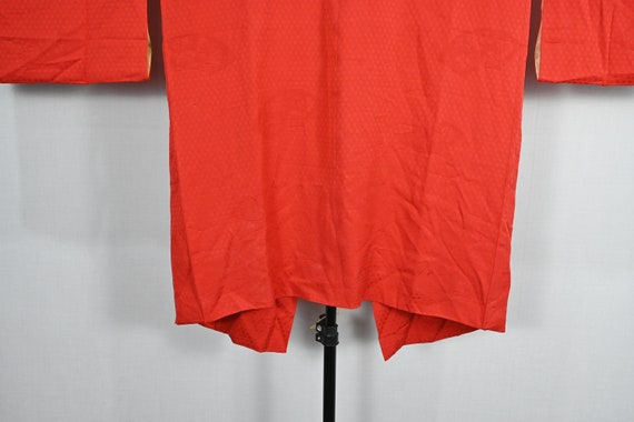 Vintage Japanese Red Haori Kimono Jacket - image 9