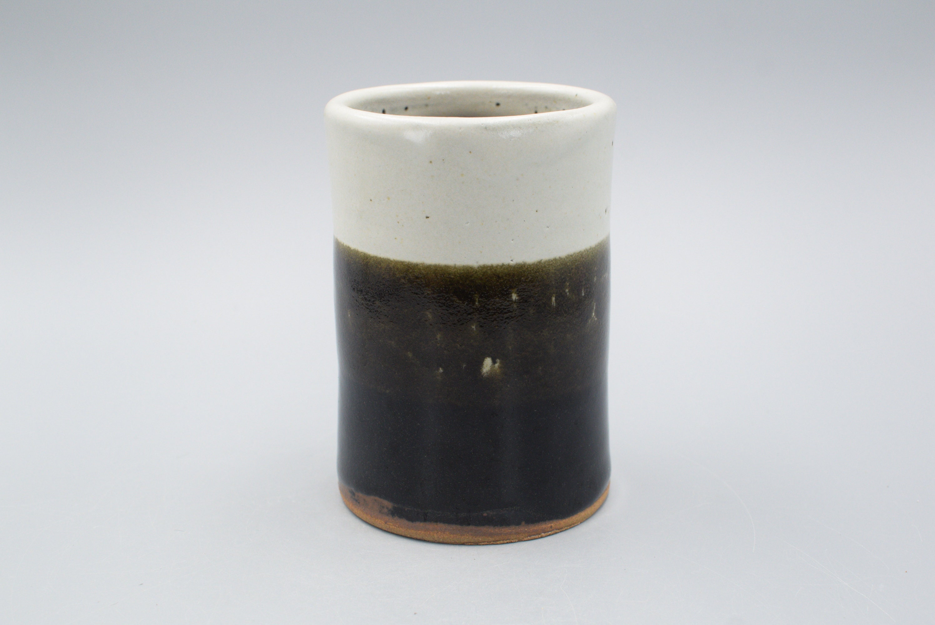 ヴィンテージ 日本製陶器 浜田窯 益子焼 円筒形花瓶 箱入り - Etsy 日本