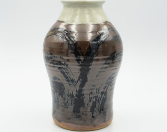 Schöne Vintage japanische Keramik Mashiko Jar Vase