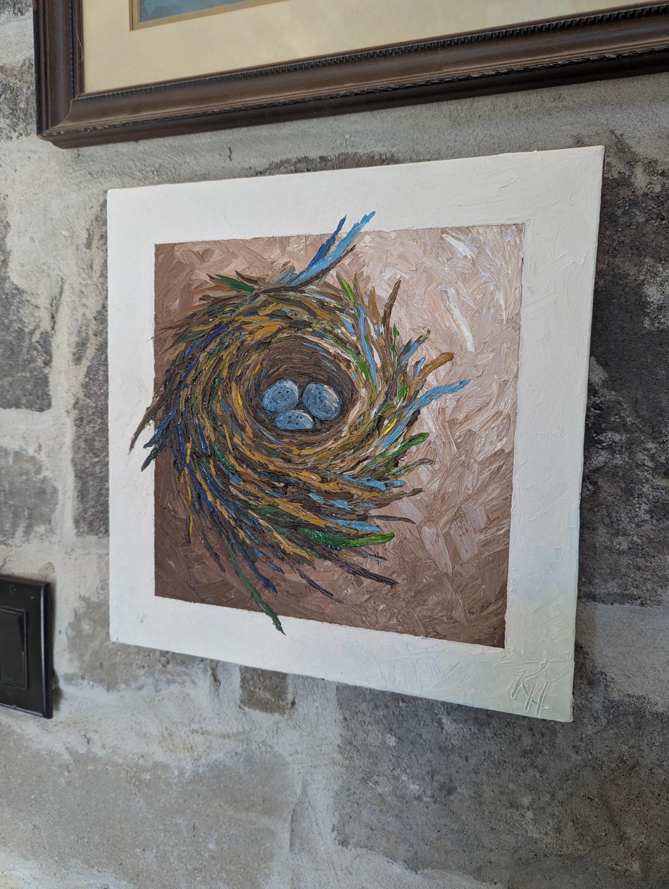 【P0号】【油彩】nest 原画 油絵 oilpainting P0号】【油彩】nest 原画 油絵 oilpainting Nest Oil Painting