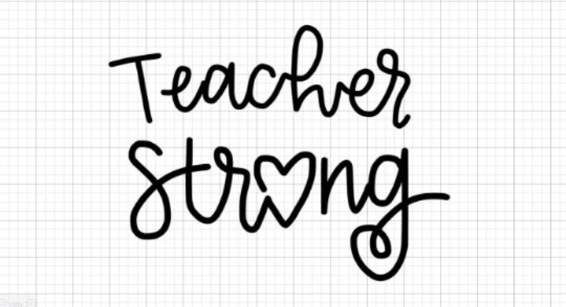 Download 2 for 1 Teacher Strong SVG PNG Digital Download File | Etsy