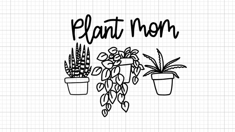 Download Plant Mom Lady SVG PNG Digital Download File Cricut | Etsy