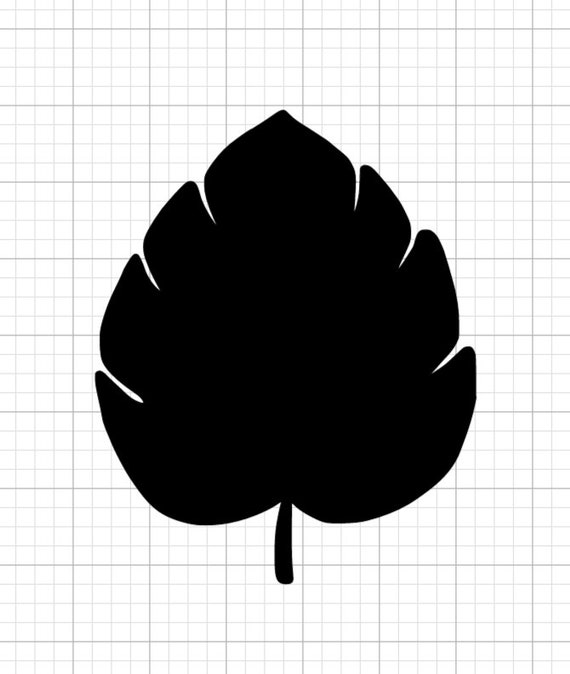 Palm Leaf Silhouette Outline Svg Png Digital Download Etsy