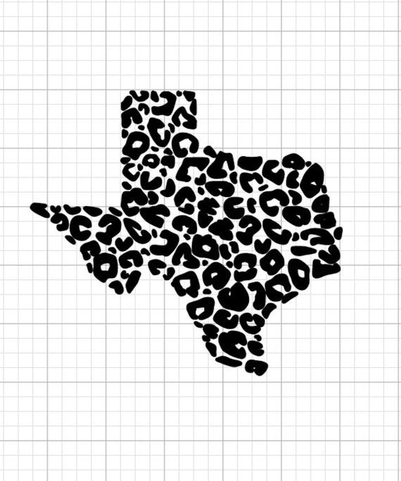 Download Leopard Texas State Digital Download Vinyl Cricut Svg Etsy