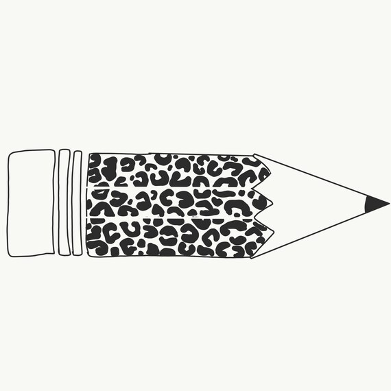 Download Free Leopard Pencil Svg Digital Download Etsy SVG Cut Files