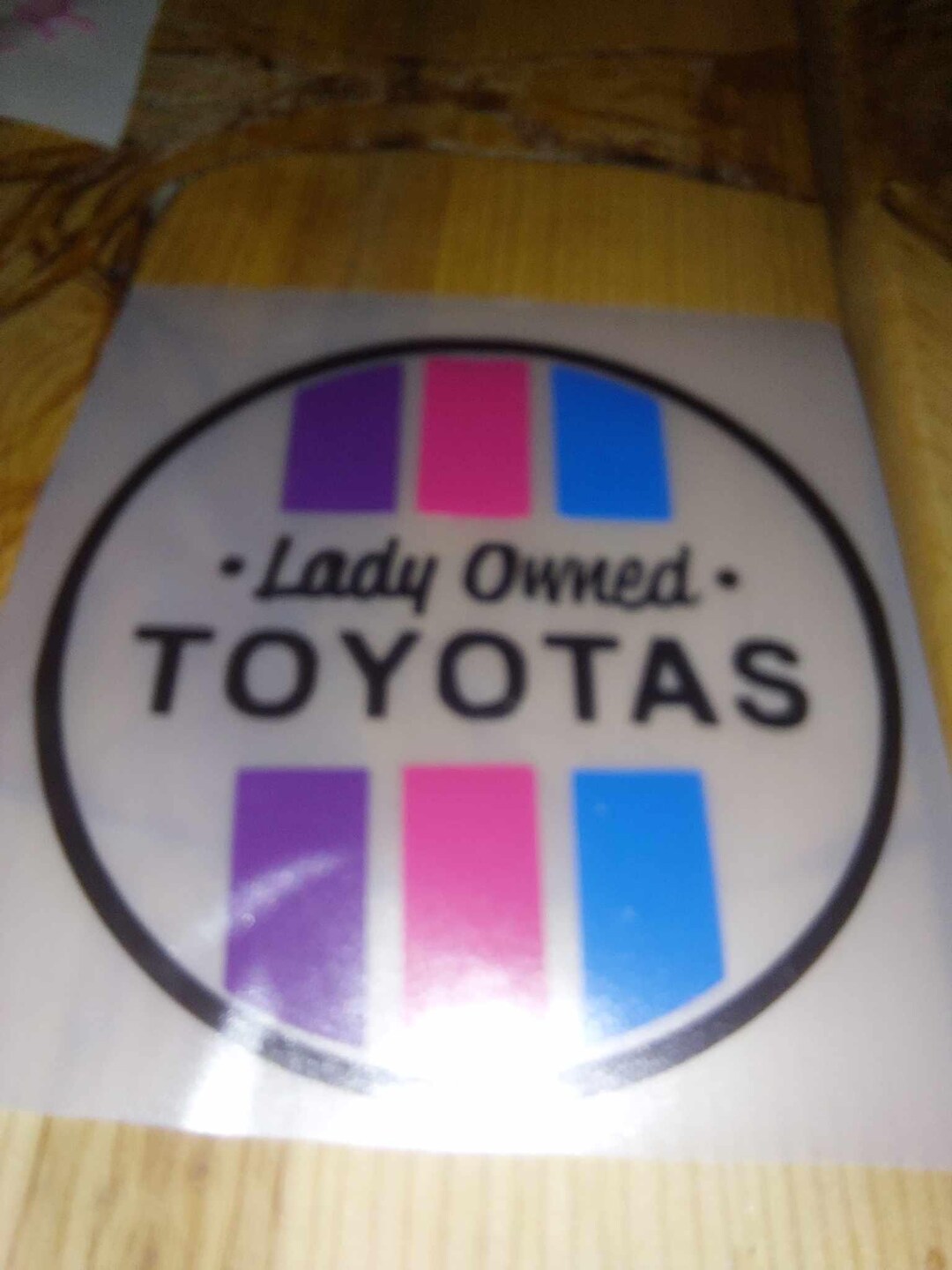 Lady Owned Toyotas Logo Car Decal - Etsy Australia