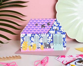 Catisse cut out house card