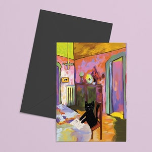 Carte Art de chat de studio de Vassily Catdinsky