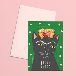 Carte Portrait d'artiste de chat de Furida Catlo