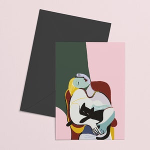 Carte Picatso Cat Lady Art