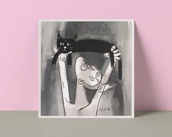 Picatso Hail The Cat Card | Cat Illustration | Blank Card
