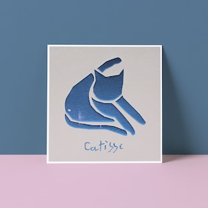 Carte d'art chat Catisse