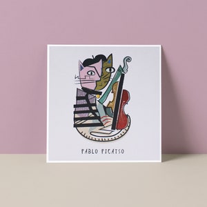 Pablo Picatso Cat Artist Card