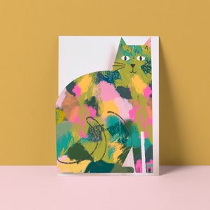 Biglietto ricordo Splodge Cat