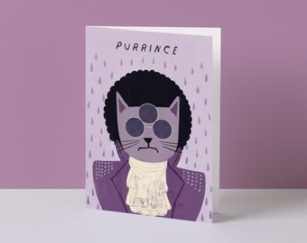 Purrince Cat Card | Cat Illustration | Blank Card