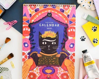 2026 Cats in Art Wall Calendar