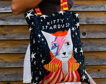 Kitty Stardust Tote Bag
