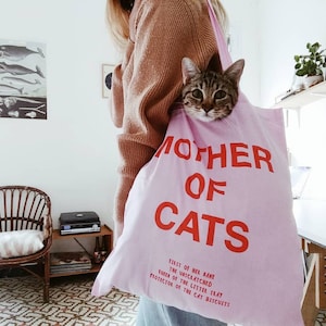 Mother of Cats Tote Bag - Pink