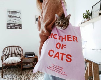 Mother of Cats Tote Bag - Pink