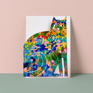 Carte avec chat découpé Arles Garden