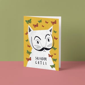 Salvador Catli Cat Artist Portrait Card
