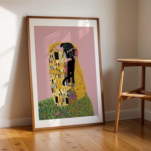 The Cat Kiss Art Print