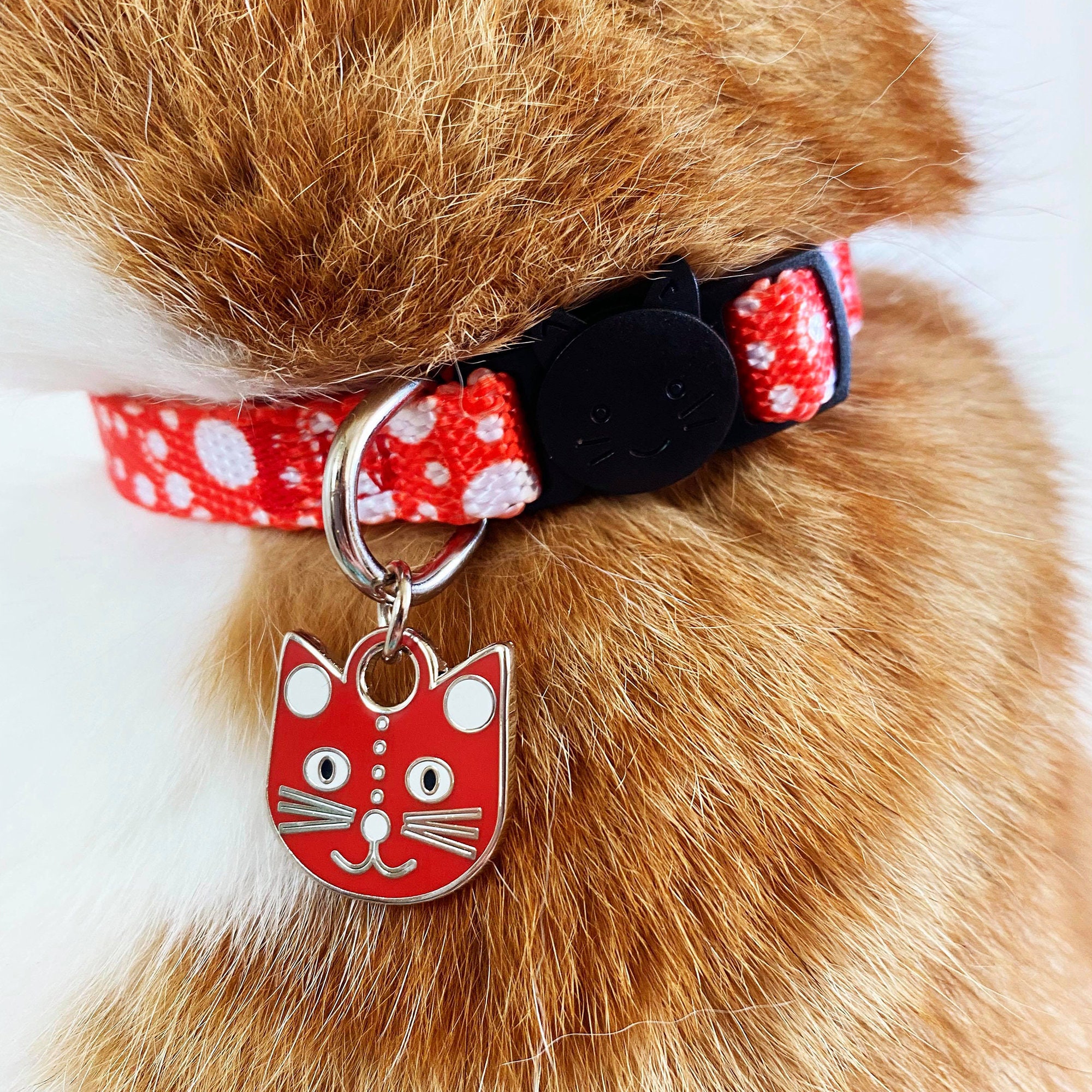 Yayoi Catsama Cat Collar | Kusama Inspired Artist Breakaway Adjustable Kitten Lover Gift