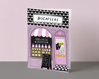 Biscuit Cat Greeting Card | Cat Illustration | Blank Card