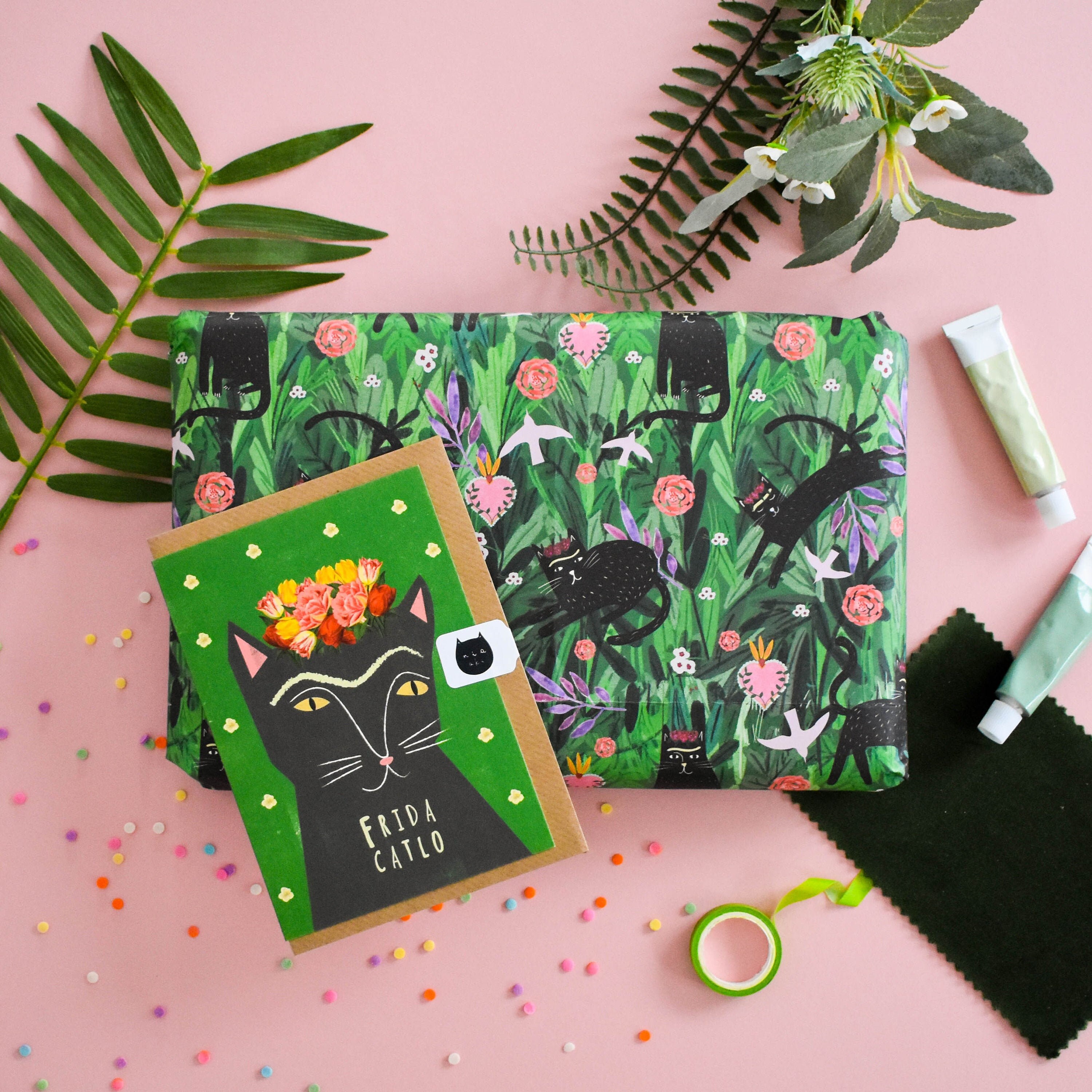 Frida Catlo Wrapping Paper for any occasion - Birthday wrapping paper…