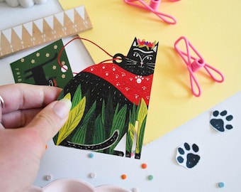 Furida Catlo Wooden Cat Decoration
