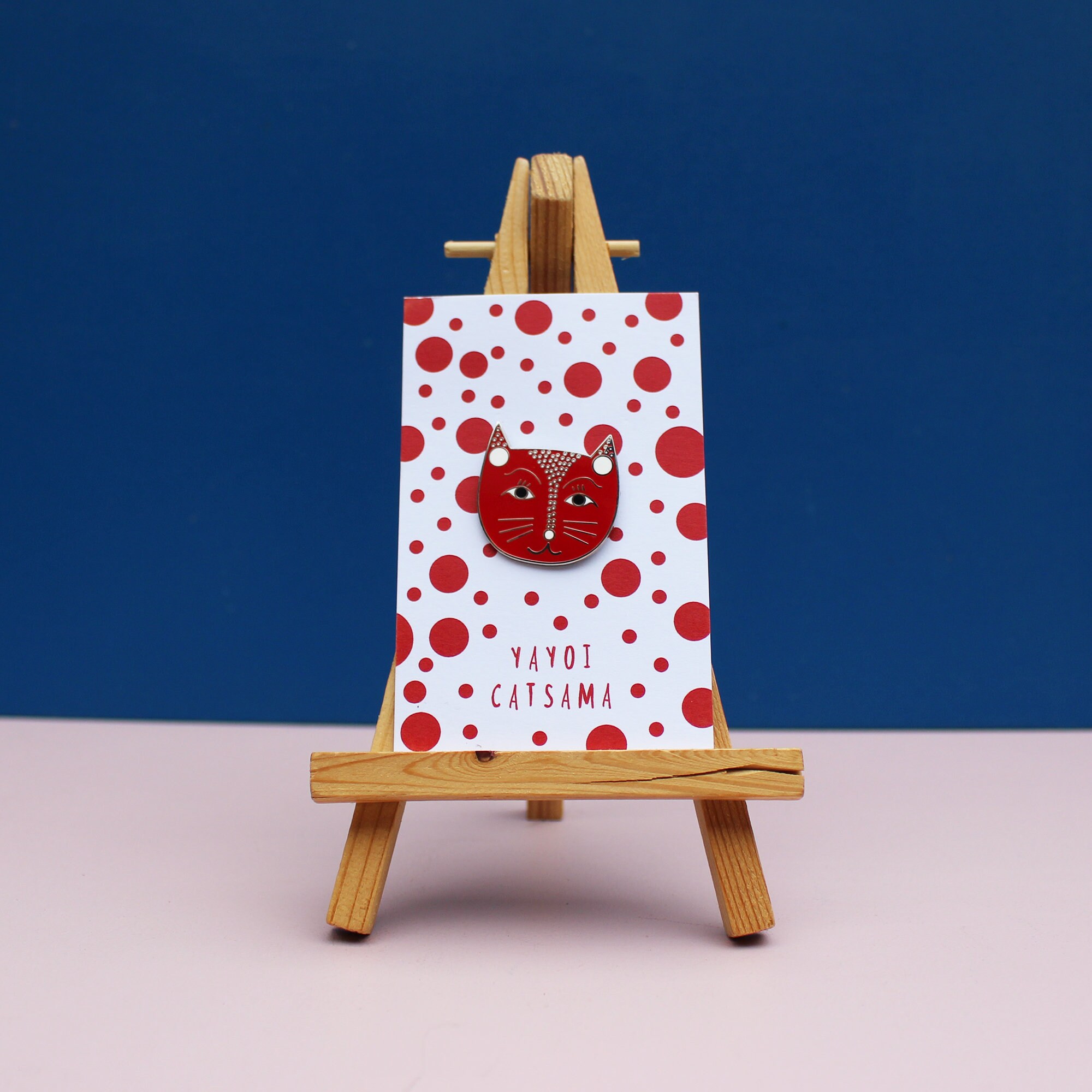 Yayoi Catsama Cat Artist Enamel Pin