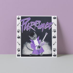 Carte de musicien chat Purrince